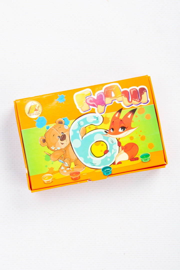 Гуаш 6 кольорів, 10 мл, Тетрада